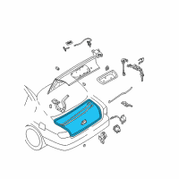 OEM 2000 Nissan Maxima WEATHERSTRIP-Trunk Lid Diagram - 84830-2Y900