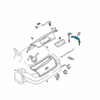 OEM 2000 Nissan Maxima Cylinder Set-Trunk Lid Lock Diagram - H4660-2Y90M