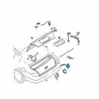 OEM Nissan Maxima Trunk Lock Assembly Diagram - 84631-4Y90A