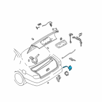 OEM 2002 Nissan Maxima Trunk Lock Assembly Diagram - 84631-4Y90A