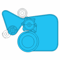 OEM 2010 Dodge Viper SERPENTINE Diagram - 5037862AE