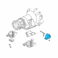 OEM 2001 Jeep Wrangler INSULATOR-Engine Mount Diagram - 52019276AD