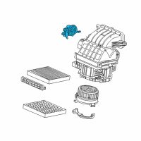 OEM 2015 Honda Civic Motor Assembly, Fresh/Recirculating Diagram - 79350-TS8-A01