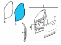 OEM 2022 Buick Encore GX Door Weatherstrip Diagram - 42766259