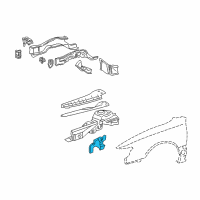 OEM Lexus ES300 Seal, Front Fender Apron Diagram - 53737-08010