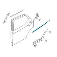 OEM 2021 Hyundai Santa Fe W/STRIP Assembly-RR Dr Belt O/S LH Diagram - 83210-S1010