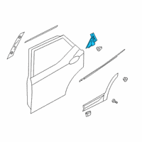 OEM 2022 Hyundai Santa Fe GARNISH Assembly-RR Dr RR Frame, LH Diagram - 83270-S1010