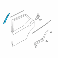 OEM 2021 Hyundai Santa Fe GARNISH Assembly-RR Dr FR Frame, RH Diagram - 83260-S1010