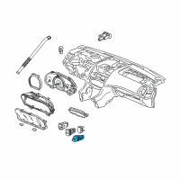 OEM Honda Accord Switch Assembly, Hazard & Passenger Srs Indicator Diagram - 35510-SDA-A11