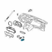 OEM 2007 Honda Accord Switch Assembly, Hazard & Passenger Srs Indicator Diagram - 35510-SDA-A11