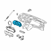 OEM 2004 Honda Accord Meter Assembly, Speed & Tacho & Fuel & Temperature Diagram - 78120-SDA-A43
