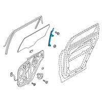 OEM Hyundai Santa Fe Channel Assembly-Rear Door Rear, LH Diagram - 83550-S2000