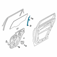 OEM 2019 Hyundai Santa Fe Channel Assembly-Rear Door Rear, LH Diagram - 83550-S2000