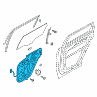 OEM Hyundai Santa Fe Rear Right-Hand Door Module Panel Assembly Diagram - 83481-S2000