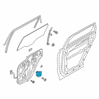 OEM 2021 Hyundai Santa Fe Motor Assembly-Power WDO Reg RR, LH Diagram - 83450-S1020