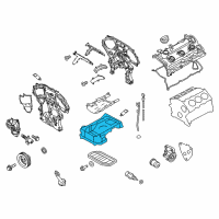 OEM 2012 Infiniti EX35 Oil Pan Assembly Diagram - 11110-4GA3B
