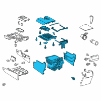 OEM 2016 Toyota Tundra Console Assembly Diagram - 58910-0C280-C3