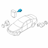 OEM BMW 535i GT Parking Assistant Ultrasonic Sensor Diagram - 66-20-9-250-881