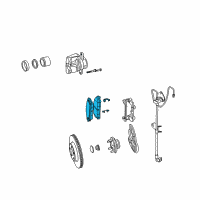 OEM 2017 Chrysler 300 Front Disc Brake Pad Kit Diagram - 5174001AC