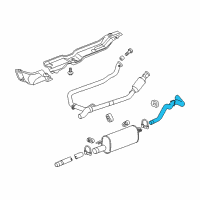 OEM 2007 Dodge Ram 1500 Exhaust Tail Pipe Diagram - 55366127AE