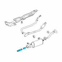 OEM 2008 Dodge Ram 1500 Exhaust Extension Pipe Diagram - 55398895AA