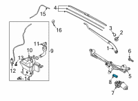 OEM 2020 Hyundai Sonata Crank Arm-W/SHLD WIPER Motor Diagram - 98160-2J000