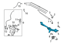 OEM 2022 Hyundai Sonata Linkage Assembly-Windshield Wiper Diagram - 98120-L1000