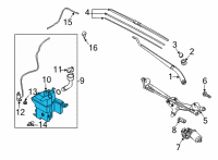 OEM Hyundai Sonata Windshield Washer Reservoir Assembly Diagram - 98611-L0000