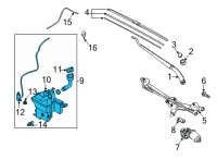 OEM Hyundai Sonata Reservoir & Pump Assembly-Washer Diagram - 98610-L0000