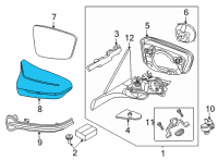 OEM 2022 BMW M8 Gran Coupe OUTSIDE MIRROR SHROUD, CARBO Diagram - 51-16-8-043-648