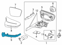 OEM 2017 BMW 740e xDrive Turn Indicator Exterior Mirror Right Diagram - 51-16-7-414-650