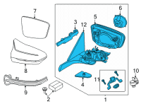 OEM 2022 BMW M8 Gran Coupe HEATED OUTSIDE MIRROR, MEMOR Diagram - 51-16-8-080-271