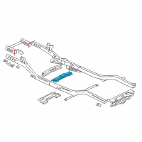 OEM 2007 Chevrolet Trailblazer Crossmember, Trans Support Diagram - 15090722