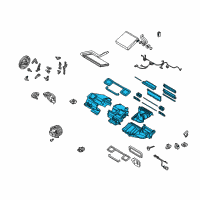 OEM BMW Z4 Set Of Housing Parts, Air Conditioner. Unit Diagram - 64-11-6-927-602