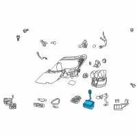 OEM 2009 Lexus LS600h Computer Sub-Assy, Headlamp Light Control Diagram - 81107-50380