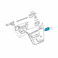 OEM 2005 Chevrolet Cobalt Bezel Asm-Rear Side Door Inside Handle *Gray L Diagram - 22722758