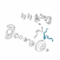 OEM 2007 Toyota Avalon ABS Sensor Wire Diagram - 89543-07030