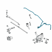 OEM 2015 Ford Focus Washer Hose Diagram - CP9Z-17K605-A