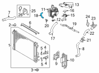 OEM 2022 Toyota Prius AWD-e By-Pass Hose Diagram - 16281-37180