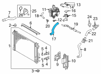 OEM Toyota Prius Prime Upper Hose Diagram - 16261-37240