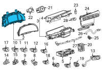 OEM 2021 Toyota Mirai Cluster Assembly Diagram - 83800-62130