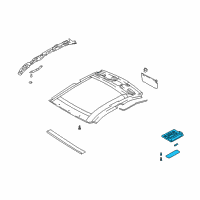 OEM 2001 Hyundai Elantra Overhead Console Lamp Assembly Diagram - 92820-2D001-OI