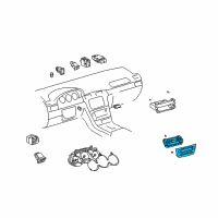 OEM Lexus ES330 Panel Sub-Assy, Air Conditioner Diagram - 55902-33580