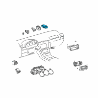 OEM 2002 Lexus ES300 Switch Assy, Hazard Warning Signal Diagram - 84332-33060