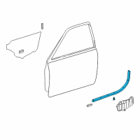 OEM 2001 Toyota Camry Door Weatherstrip Diagram - 67862-AA020