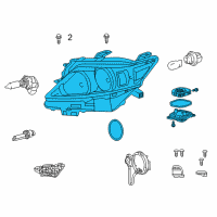 OEM 2013 Lexus RX350 Headlamp Unit With Gas, Left Diagram - 81185-48B10