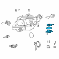 OEM Lexus Headlight Motor Diagram - 8110548B10