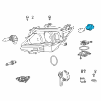 OEM Toyota 4Runner Stop Lamp Bulb Socket Diagram - 90075-60083