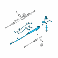 OEM 2004 Infiniti M45 Power Steering Gear Assembly Diagram - 49200-CR900