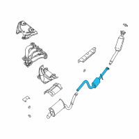 OEM 2001 Chrysler Sebring Exhaust Pipe Diagram - 4764607AD